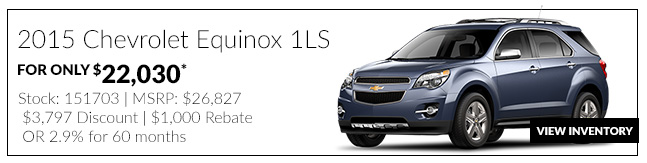 2015 Chevrolet Equinox 1LS for only $22,030*