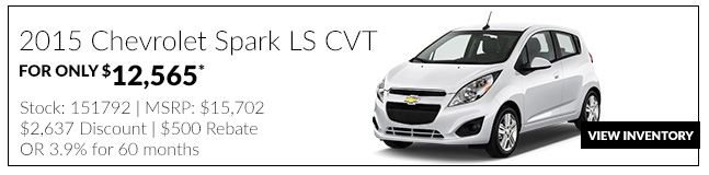 2015 Chevrolet Spark LS CVT for only $12,565*