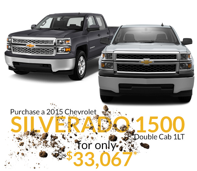 Purchase a 2015 Chevrolet Silverado 1500 Double Cab 1LT for only $33,067*
