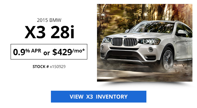 2015 BMW X3 28i for $429/mo*
