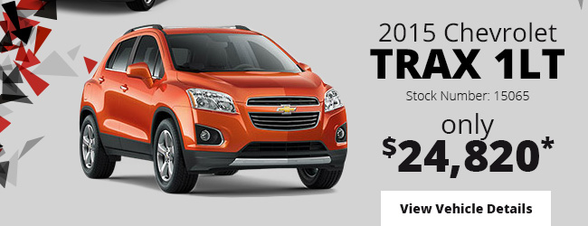 2015 Chevrolet Trax 1LT for $24,820*