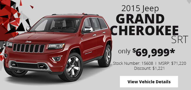 2015 Jeep Grand Cherokee SRT for $ 69,999*