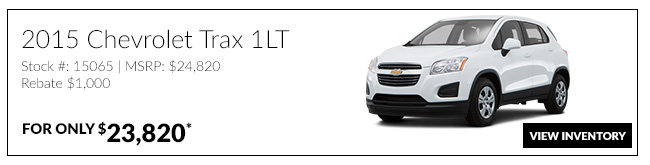 2015 Chevrolet Trax 1LT for only $23,820*