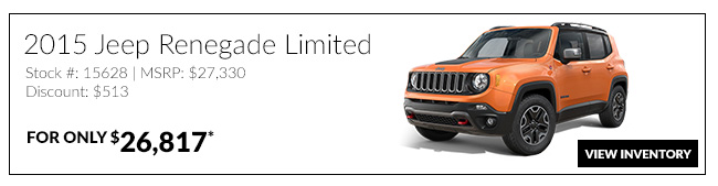 2015 Jeep Renegade Limited for only $26,817*