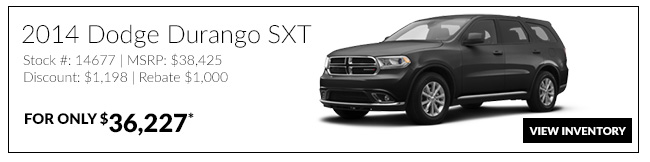 2014 Dodge Durango SXT for only $36,227*