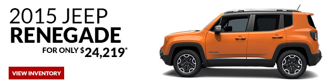 Purchase a 2015 Jeep Renegade for only $26,599*