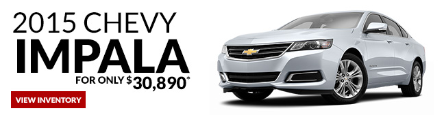 Purchase a 2015 Chevrolet Impala for only $29,456*