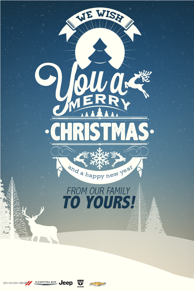 We wish you a merry christmas and a happy new year!