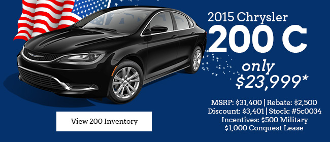 2015 Chrysler 200 C only $23,999*