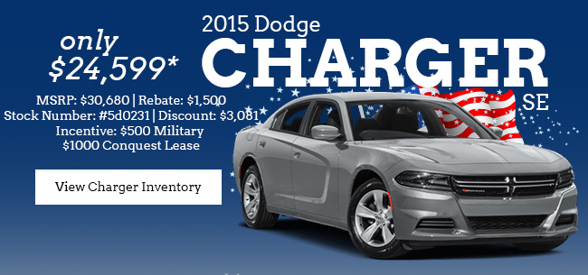 2015 Dodge Charger SE only $24,599*
