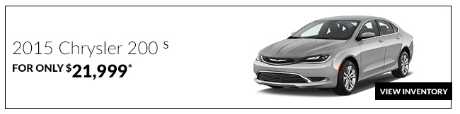 2015 Chrysler 200 S for only $21,999*