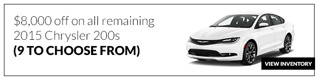 $7,500 off all remaining Chrysler Town & Country vans (4 to choose from)