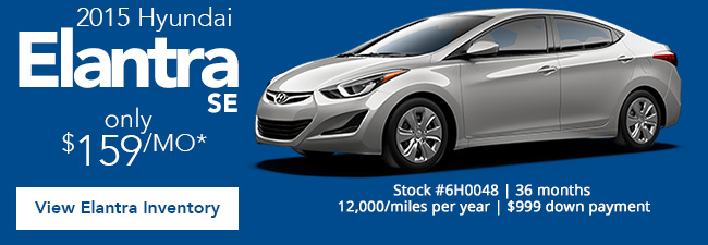 2015 Hyundai Elantra SE only $159/mo*