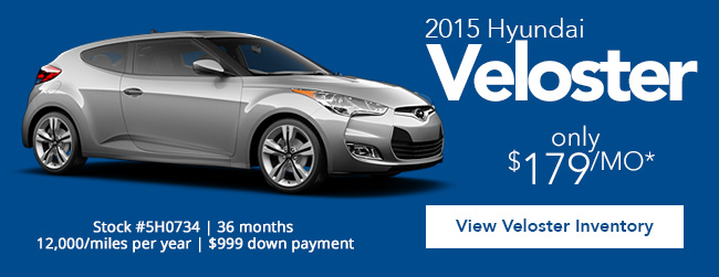 2015 Hyundai Veloster only $179/mo*
