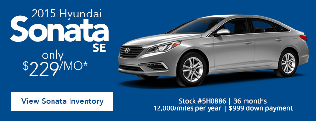 2015 Hyundai Sonata SE only $229/mo*