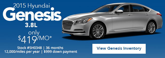 2015 Hyundai Genesis 3.8L only $419/mo*