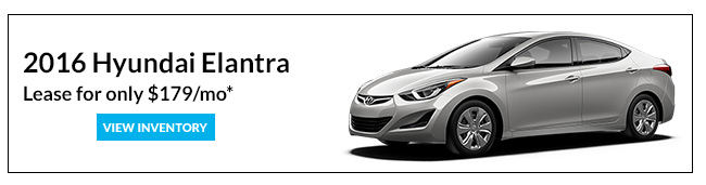 Lease a 2016 Hyundai Elantra for only $179/mo*