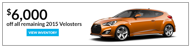 $6,000 off all remaining 2015 Velosters