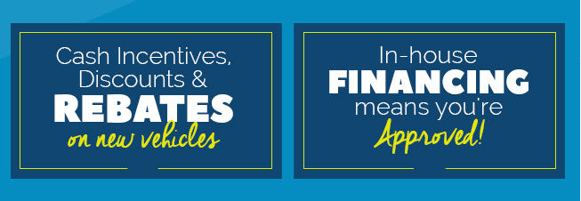 In-house financing means you're approved!