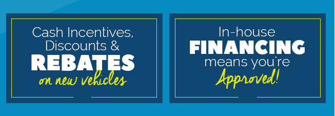 In-house financing means you're approved!