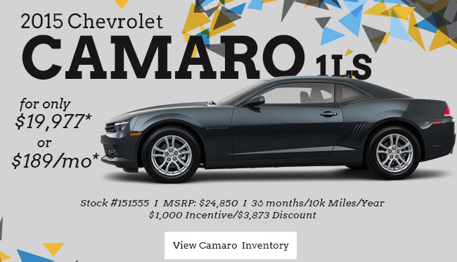 2015 Chevrolet Camaro 1LS for only $19,977 or $189/Mo*