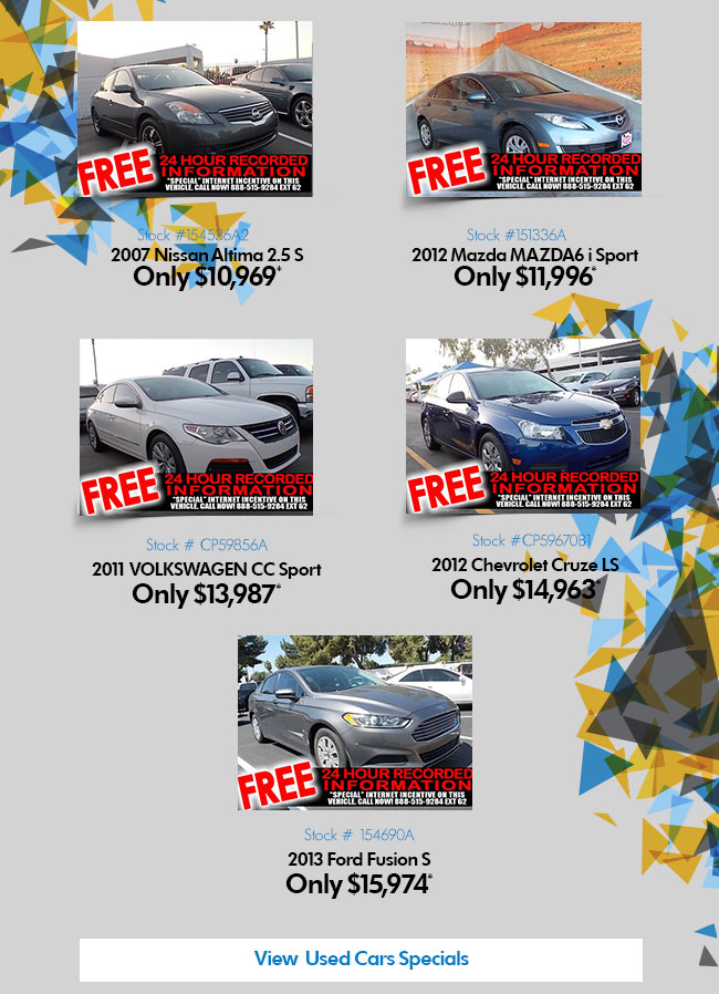 Shop used car specials