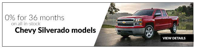 0% for 36 months on all in-stock Chevy Silverado models