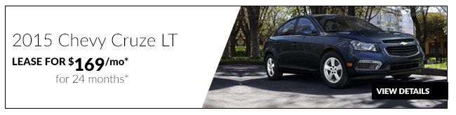 2015 Chevy Cruze LT lease for $169/month for 24 months*