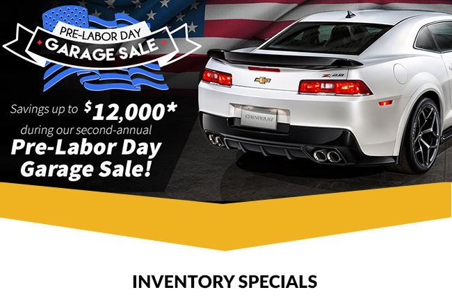 Save up to $12,000 during our second-annual Pre-Labor Day Garage Sale!
