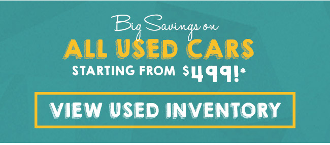 Big savings on all used cars