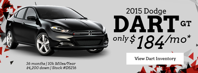 2015 DODGE DART GT for $184/mo*