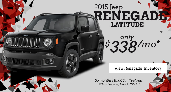 2015 Jeep Renegade Latitude for $338/mo*