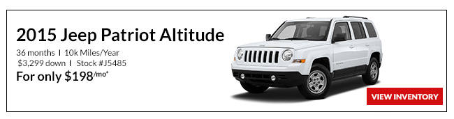 2015 Jeep Patriot Altitude only $198/mo*