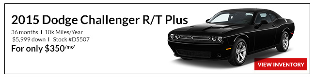 2015 Dodge Challenger R/T Plus only $350/mo*