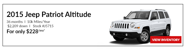 2015 Jeep Patriot Altitude For only $228/mo*