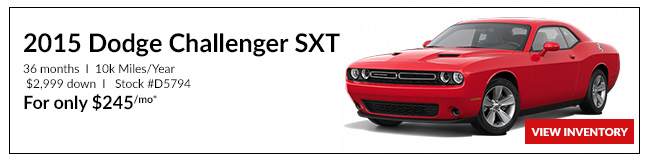 2015 Dodge Challenger SXT For only $245/mo*