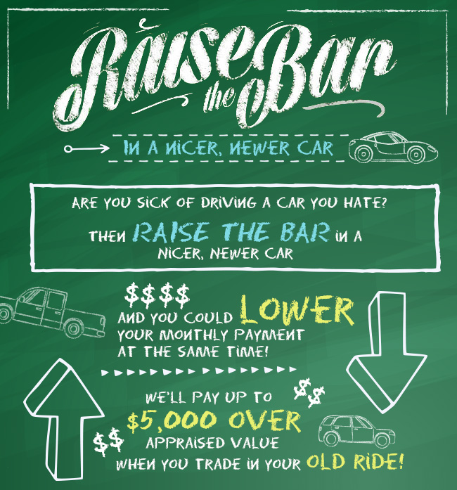 Raise the bar with a nicer, newer car