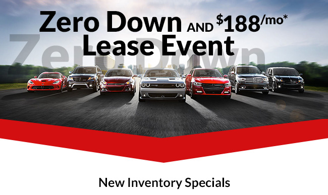 Zero Down and $188/mo* Lease Event