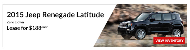 ZERO Down and only $188/mo* 2015 Jeep Renegade Latitude