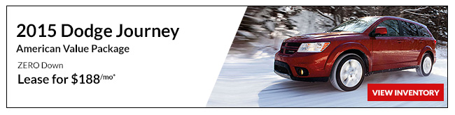 ZERO Down and only $188/mo* 2015 Dodge Journey American Value Package