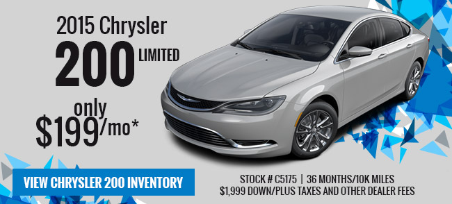 2015 Chrysler 200 Limited lease for $199/mo*