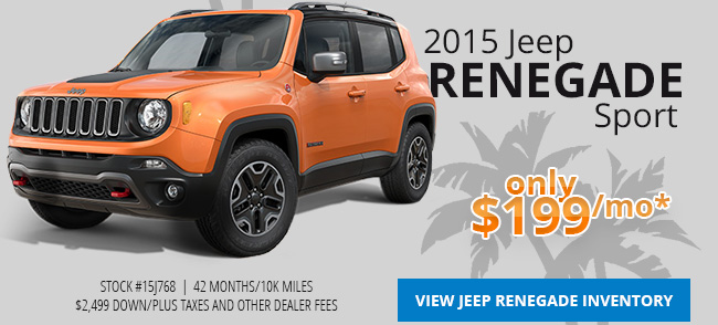 2015 Jeep Renegade Sport only $199/mo*