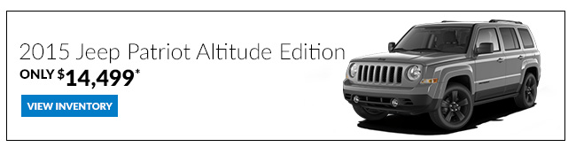 Purchase a 2015 Jeep Patriot Altitude Edition for only $14,499*