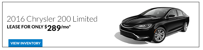 Lease a 2016 Chrysler 200 Limited for only $289/mo*