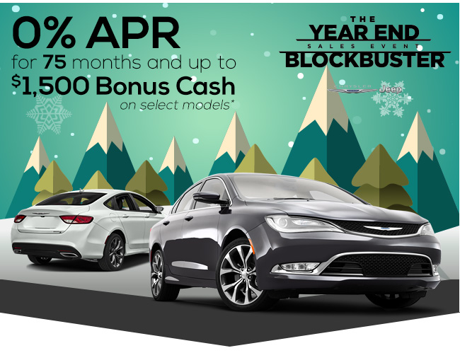 0% APR for 75 Months and up to $1,500 Bonus Cash on Select Models*
