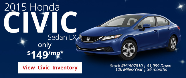 2015 Honda Civic Sedan SE Automatic only $159/mo*