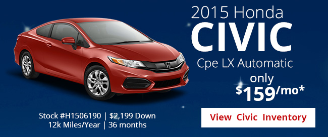 2015 Honda Civic Coupe LX Automatic only $169/mo*