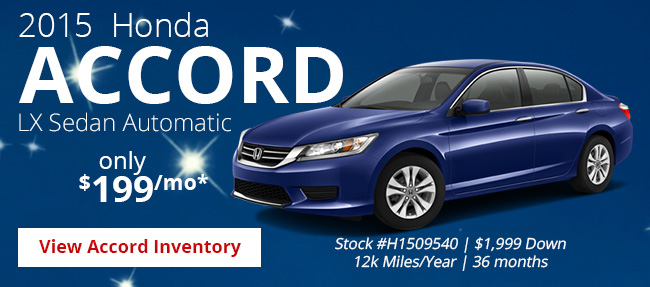 2015 Honda Accord LX Sedan Automatic only $199/mo*