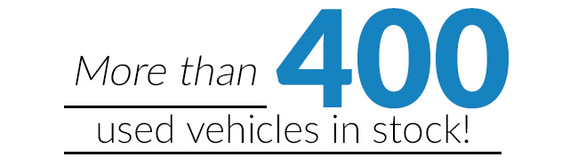 More than 400 used cars to choose from