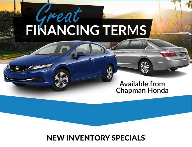 Great Financing Terms Available from Chapman Honda